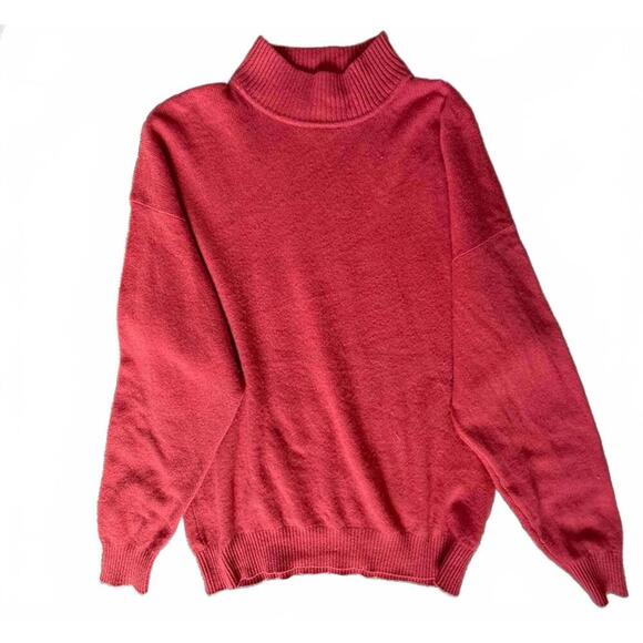 Charter Club 100% Cashmere Red Turtleneck Sweater (Medium) - Picture 1 of 5